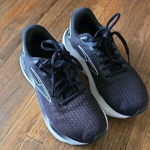 Brooks Glycerin 21 Shoes Womens Size 7.5 Black White Running Sneakers